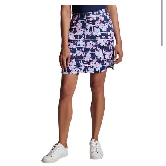 Peter Millar Performance Alice Petal Hem Picnic Floral Golf Skort NEW Medium - Picture 1 of 15